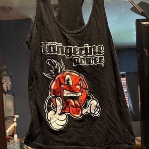 Tangerine Black Tank Top